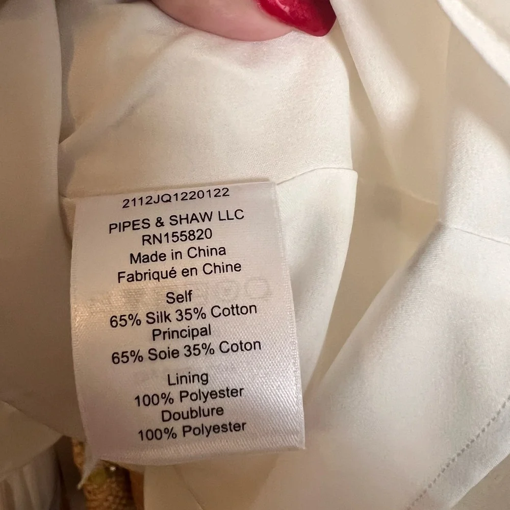 Veronica Beard Mahita Silk Blend Ruffle Dress Size 14 NWT - Picture 15 of 16